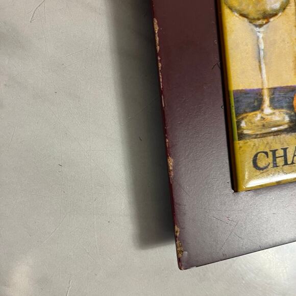 2- Vintage Vineyard Wine Plaques Cherry Wood Wall - Picture 6 of 9